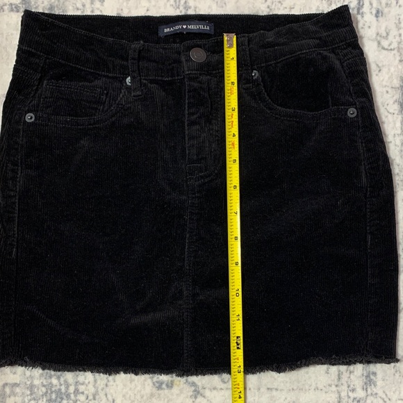 Brandy Melville Black Corduroy Mini Skirt - Picture 2 of 5